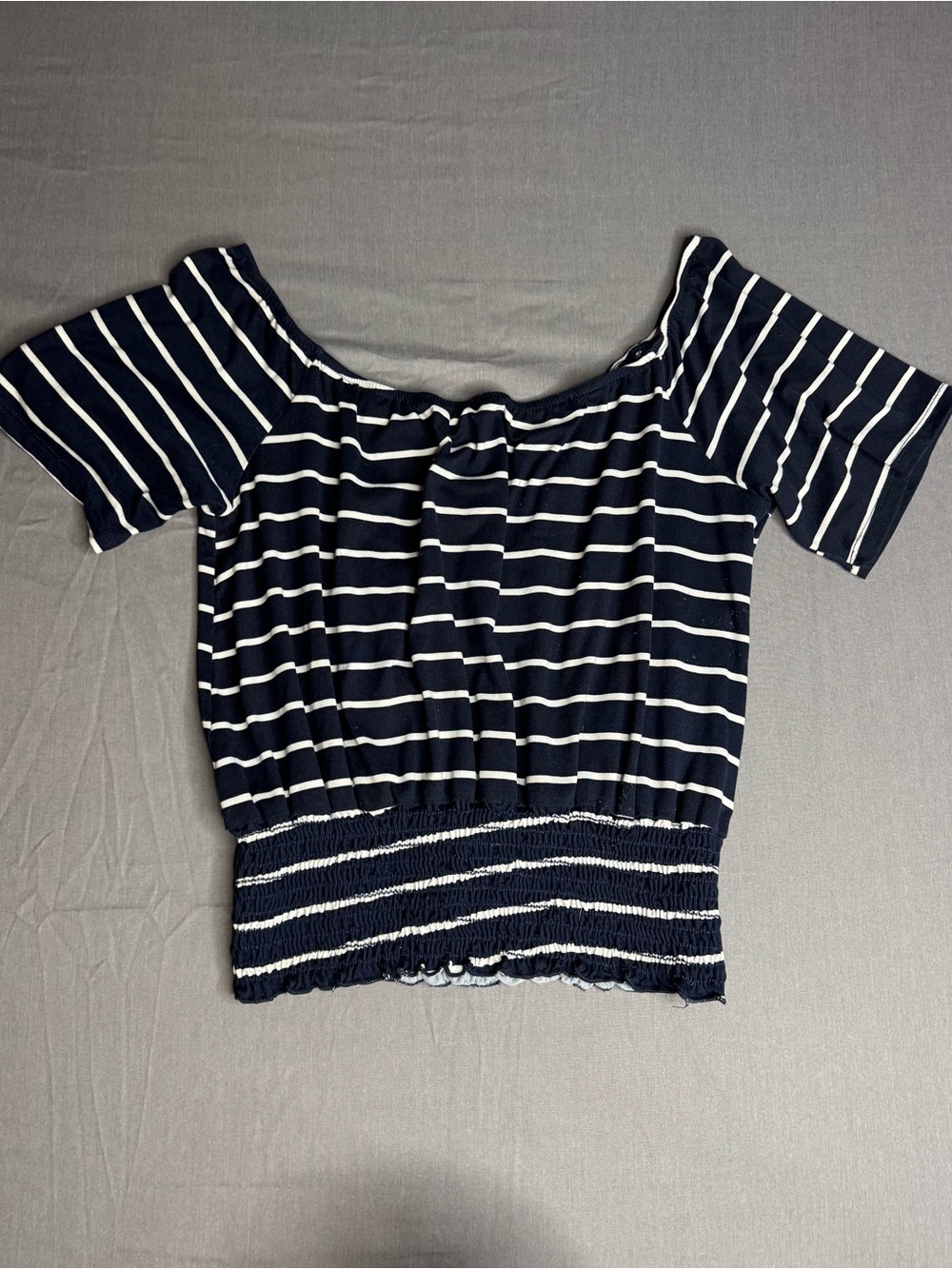 Marci Women’s Off-the-Shoulder Smocked Crop Top – Size Large